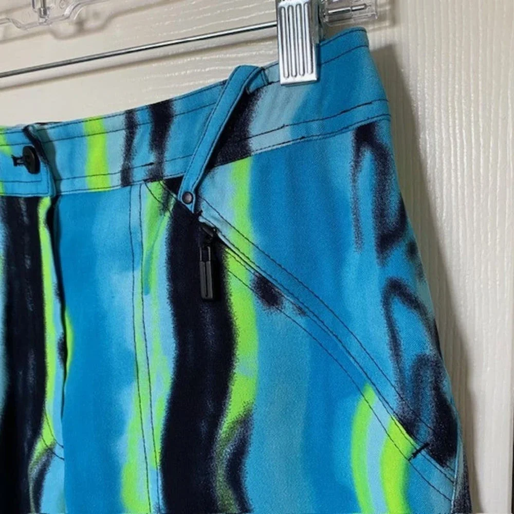 Jamie Sadock Golf Crop Pants Cloud 9 Multi-Color Neon Green Women's Size 2‎